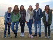 German group at a Polish lake_start